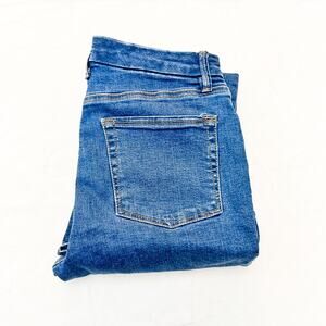 Good American Good Legs Straight Blue007 Denim Jeans Zip Fly Size 8 / 29